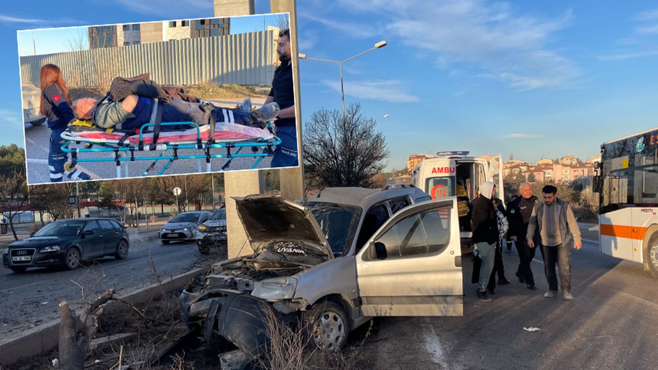 Eskişehir'de kaza: Üst geçide çarptı...