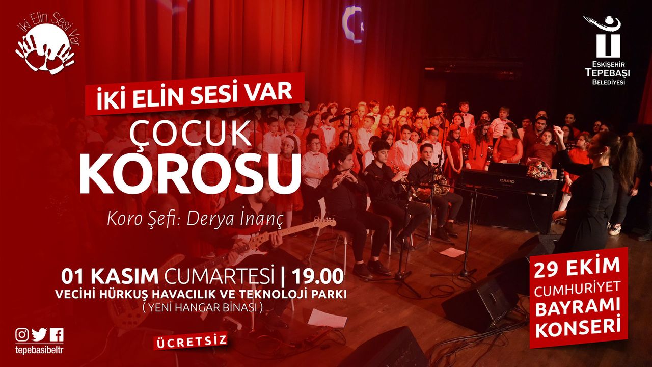 Eskişehir’de İki Elin Sesi Var Çocuk Korosu 29 Ekim’de sahnede