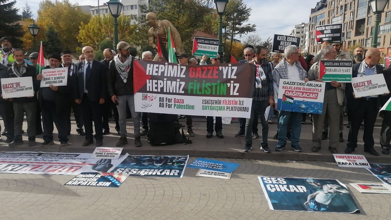 Eskişehir'den İsrail'e öfke yağdırdılar