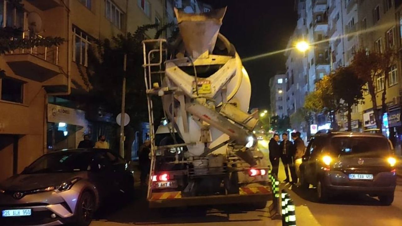 Odunpazarı’nda beton mikseri yürekleri ağza getirdi
