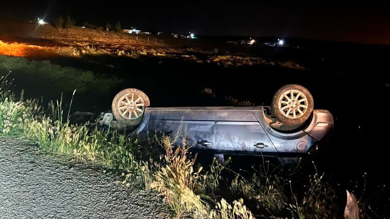 Eskişehir’de korkutan kaza: Takla atan otomobil ters döndü