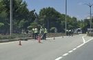 Osmangazi Üniversitesi girişinde peyzaj çalışması