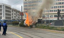 Eskişehir'in merkezinde korkutan yangın!