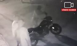 Maskeli hırsızlar Eskişehir'de motosikleti böyle çaldı