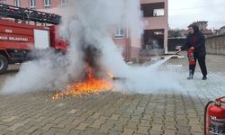 Hisarcık Anadolu Lisesi'nde yangın tatbikatı