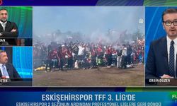 Eskişehirspor'un şampiyonluğunu canlı yayında kutladılar