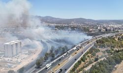 İzmir'de bir yangın haberi daha:  Otoyol trafiğe kapandı!