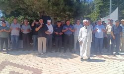 Orman yangınında şehit olanlar için namaz kılındı