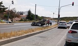 Eskişehir'de feci kaza: Takla atarak ters döndü