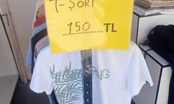 Yazlık tişörtler uygun fiyatla tezgahta