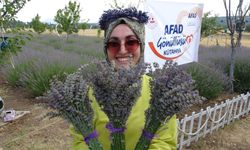 AFAD gönüllülerinden lavanta bahçesinde çevreye duyarlılık mesajı