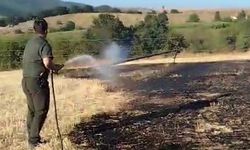 Anız yangını Bilecik'te ekipleri alarma geçirdi!