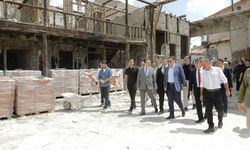 Tarihi Emet Hanı’nda restorasyon çalışmaları devam ediyor