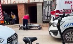 Eskişehir'deki inşaatın asansör boşluğuna düştü!