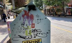 Eskişehir'in işlek caddesindeki o çizim dikkat çekti