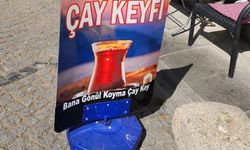 Eskişehir çay ocağından yüzleri gülümseten yazı