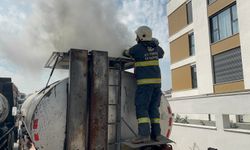Eskişehir'de zift tankerinde korkutan yangın