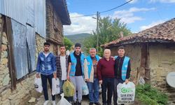 Köpenez köyündeki evleri yanan ailelere yardım eli