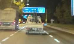 Eskişehir yollarında gece vakti tehlike saçan araçlar