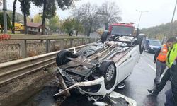 Bilecik’te takla atan aracın sürücüsü hafif yaralandı