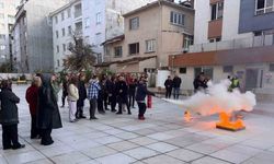 Yurt personeline uygulamalı yangın eğitimi