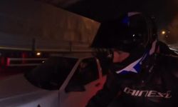 Eskişehir'de motosikletli çiftin ölümden döndüğü an kamerada