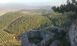 Kaya mezara defineciler tarafından zarar verildi