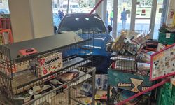 Eskişehir'de fren yerine gaza bastı: Markete daldı