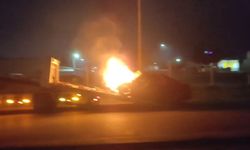 Eskişehir'de ölümlü kazaya karışan otomobil çekici üzerinde alev alev yandı!