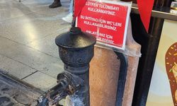 Haller’deki tulumba için uyarı levhası