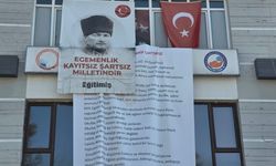 Sendika ve derneklerden ortak “laik eğitim” pankartı