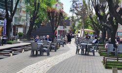 Havaların ısınmasıyla Hamamyolu’nda çay bahçeleri dolmaya başladı