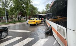 Eskişehir'de otobüs bijon kırdı, trafik felç oldu