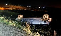Eskişehir’de korkutan kaza: Takla atan otomobil ters döndü