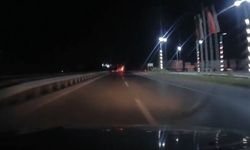 Eskişehir yolunda yürekleri ağza getiren anlar kamerada