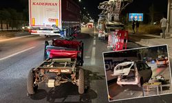 Eskişehir'de 4 araçlı kaza: Moped ikiye bölündü