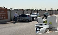 Eskişehir'de korkutan kaza: Otomobil duvara çarparak durabildi