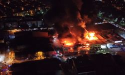 Baksan Sanayi Sitesi’nde korkutan yangın: Alevlere TOMA ile müdahale