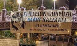 Eskişehirspor taraftarından Elif Mavi için anlamlı pankart