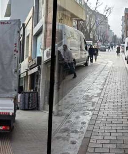 Eskişehir'in işlek yerinde sabah farklı öğlen farklı manzara