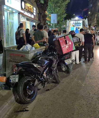Eskişehir'de bisikletli çocuklara çarpmamak için kendini tehlikeye attı