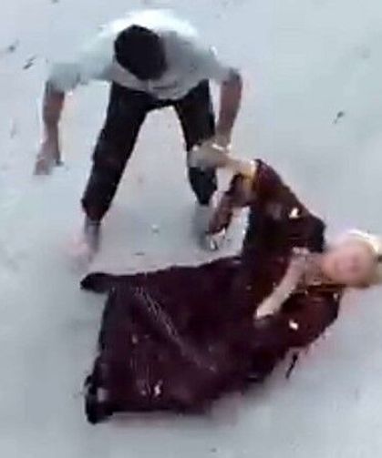 Eskişehir’de cadde ortasında dehşet: Kadını boğazından sıkıp sürükledi