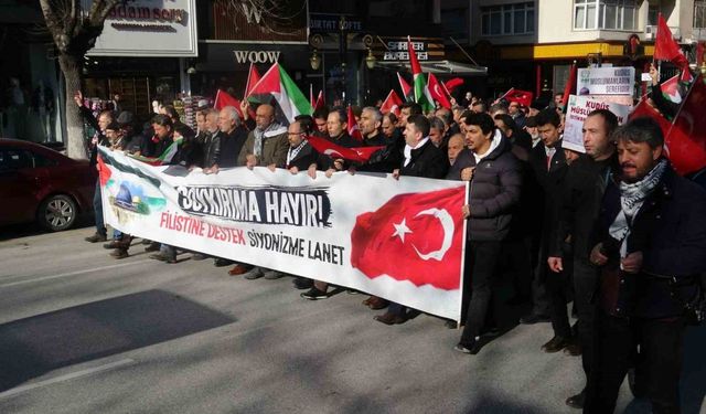 Kütahya’da Filistin’e destek yürüyüşü