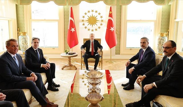Cumhurbaşkanı Erdoğan, ABD Dışişleri Bakanı Blinken'i kabul etti