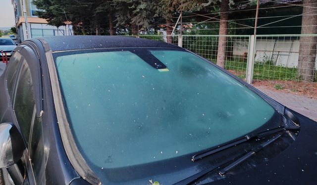 Eskişehir'de mayıs ayında araç camları buz tuttu!