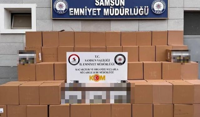 Samsun'da 2 milyon 862 bin kaçak makaron yakalandı