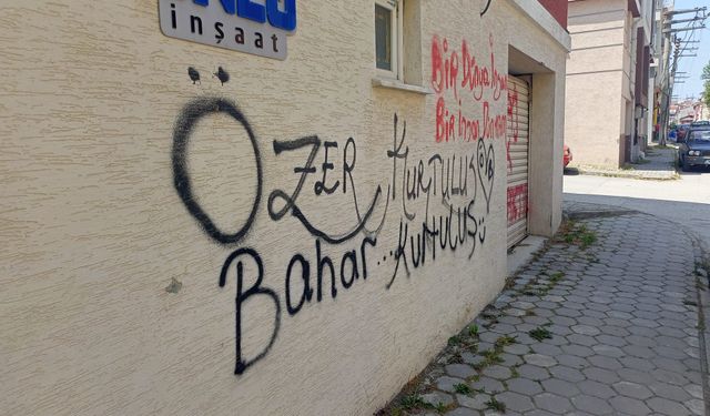 Eskişehir'deki duvarlara izinsiz yazılan yazılar tepki çekiyor