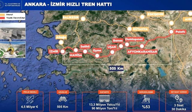 Kütahya, Ankara-İzmir Hızlı Tren ile büyük metropollere bağlanacak