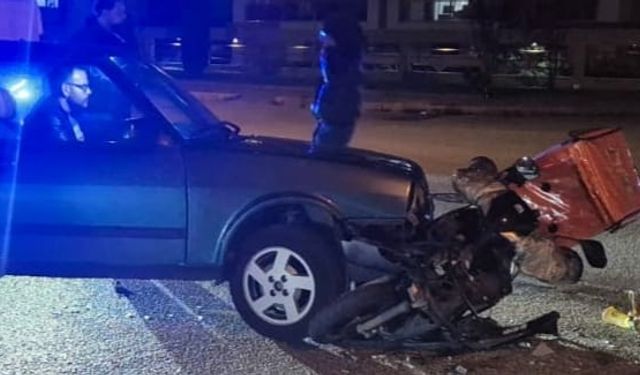 Eskişehir'de kurye kazayı ucuz atlattı!