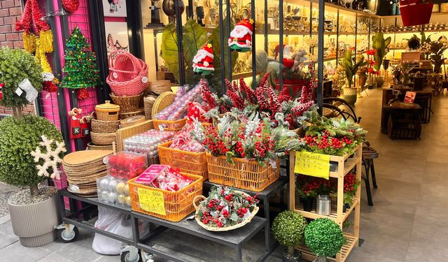 Eskişehir’de yılbaşı heyecanı çarşı vitrinlerini süsledi